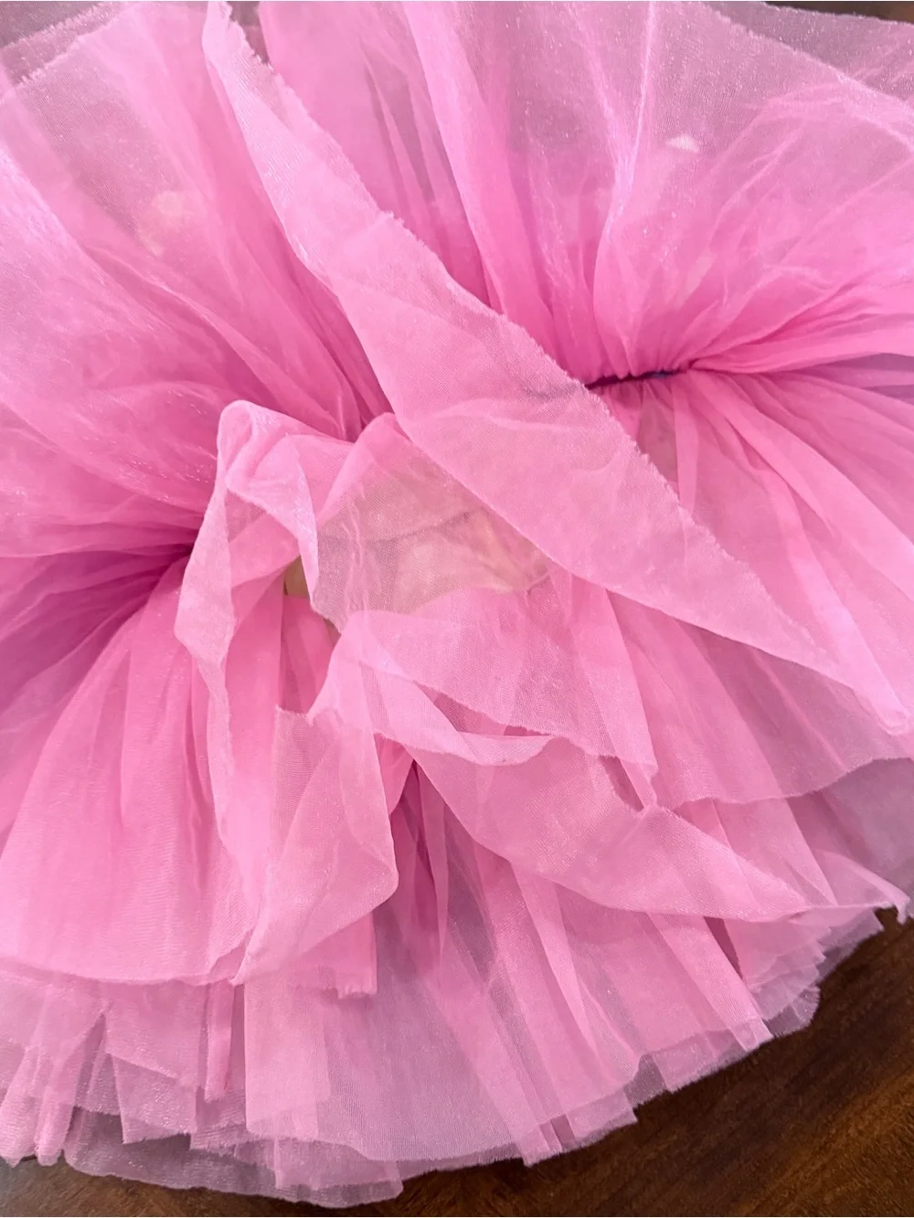 Disney Fancy Nancy Kids Pink & Cream Tulle Princess Costume Dress Sz 6 - Picture 2 of 7